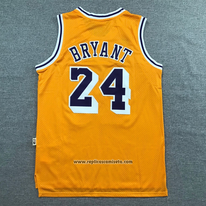 Camiseta Los Angeles Lakers Kobe Bryant #24 Retro Amarillo